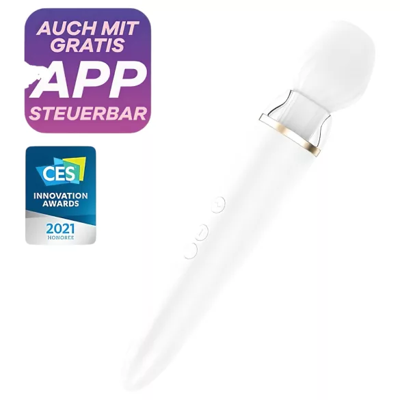 Satisfyer Double Wand-er - vibrator masaj inteligent - alb