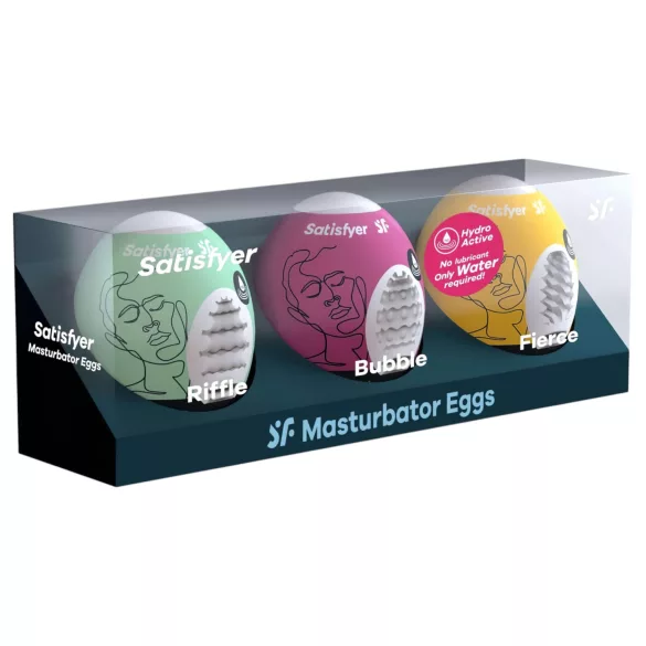 Satisfyer Egg RBF - set masturbator tip ou - 3 bucăți