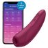 Satisfyer Curvy 1+ - vibrator clitoris cu pulsații aeriene inteligent - roșu