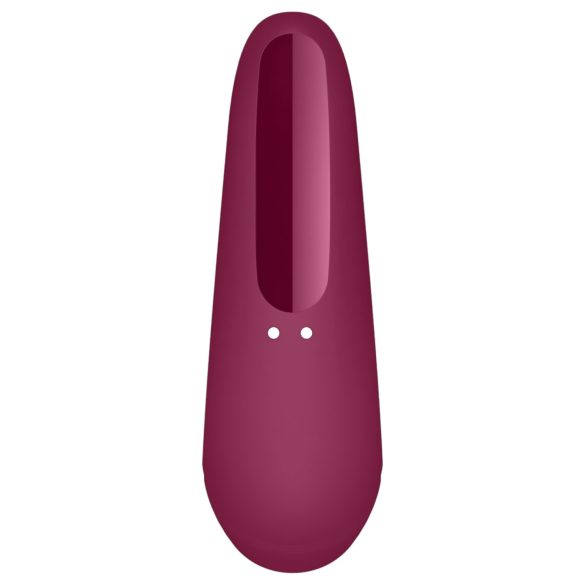 Satisfyer Curvy 1+ - vibrator clitoris cu pulsații aeriene inteligent - roșu