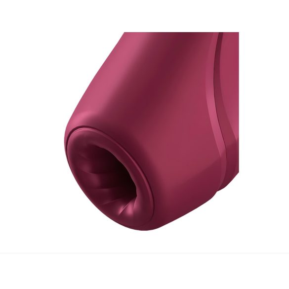 Satisfyer Curvy 1+ - vibrator clitoris cu pulsații aeriene inteligent - roșu