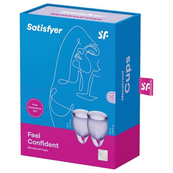 Satisfyer Feel Confident - set cupe menstruale - silicon - mov
