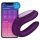 Satisfyer Double Joy - vibrator inteligent și rezistent la apă pentru cupluri (mov)