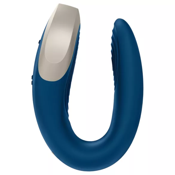 Satisfyer Double Love - vibrator de cuplu controlat prin aplicație (albastru)