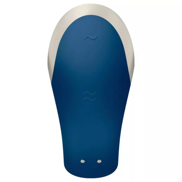 Satisfyer Double Love - vibrator de cuplu controlat prin aplicație (albastru)