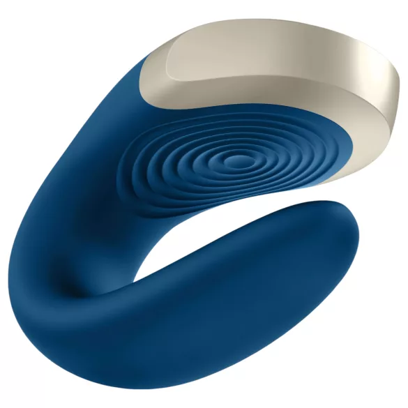 Satisfyer Double Love - vibrator de cuplu controlat prin aplicație (albastru)