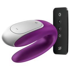   Satisfyer Double Fun - vibrator inteligent pentru cupluri (mov)