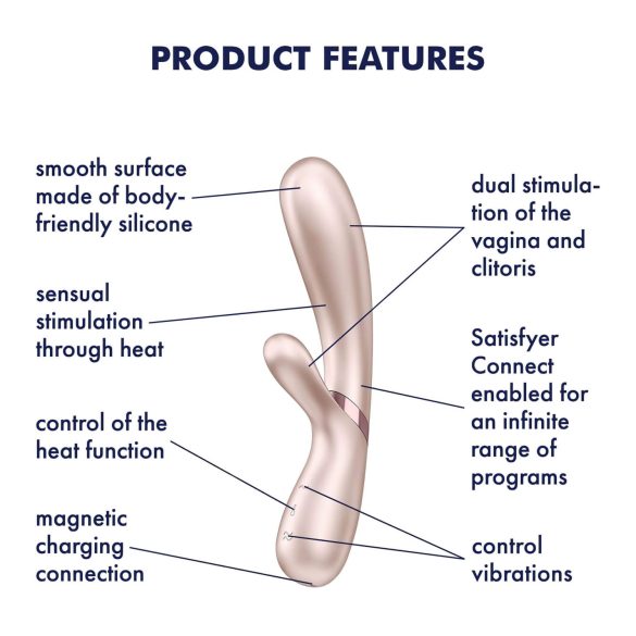 Satisfyer Hot Lover - vibrator inteligent pentru femei - argintiu