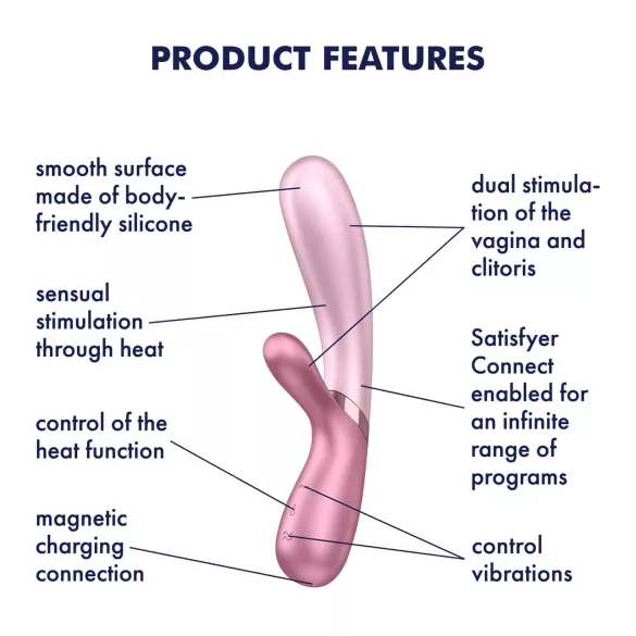 Satisfyer Hot Lover - vibrator inteligent - silicon roz
