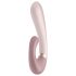 Satisfyer Heat Wave - vibrator cu braț flexibil, încălzire, smart, bej