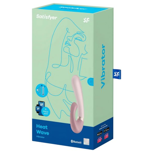 Satisfyer Heat Wave - vibrator cu braț flexibil, încălzire, smart, bej