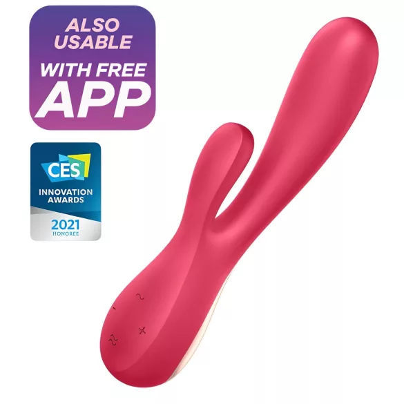 Satisfyer - Vibrator inteligent impermeabil - silicon roșu