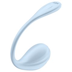   Satisfyer Smooth Petal - ou inteligent cu vibrații (albastru)