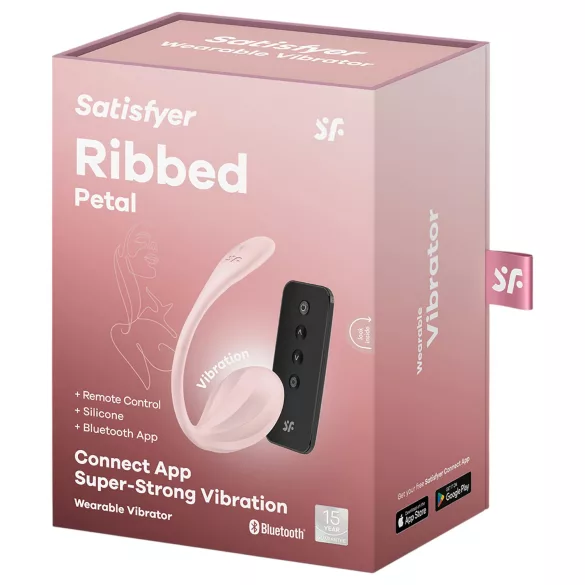 Satisfyer - ou vibrator cu telecomandă - texturat - roz