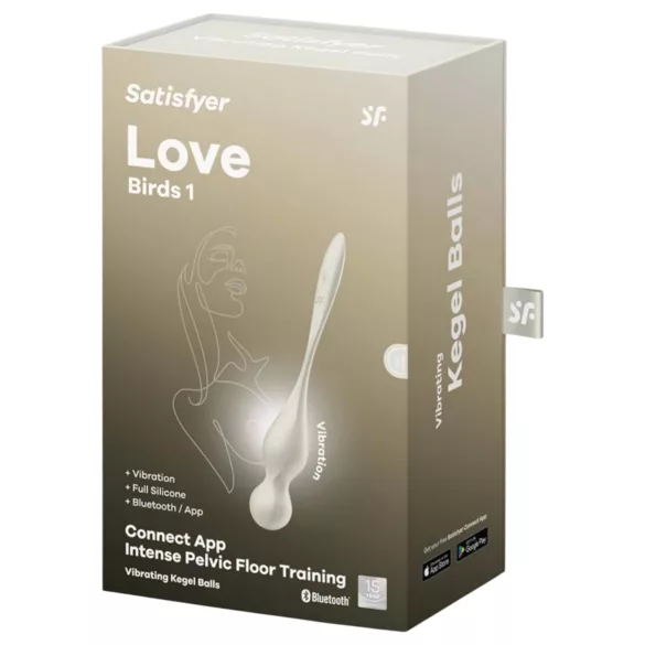 Satisfyer Love Birds 1 - bile geisha cu vibrații controlate prin aplicație (alb)