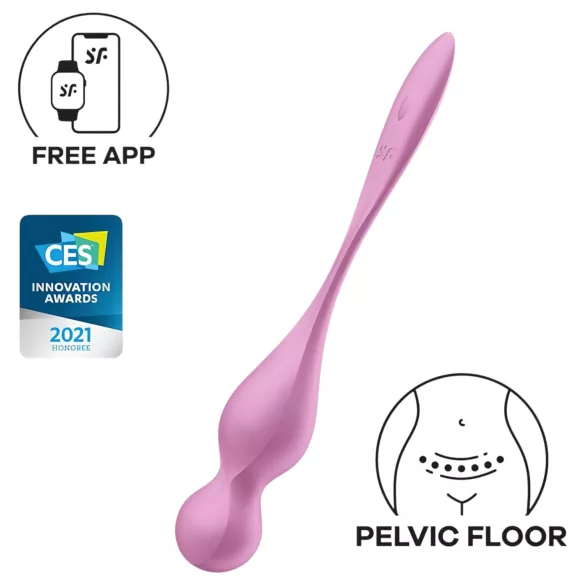 Satisfyer Love Birds 1 - Bile geisha cu vibrații controlate prin aplicație (roz)