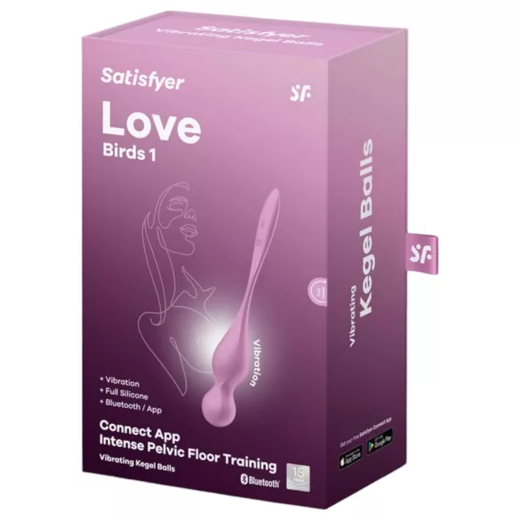 Satisfyer Love Birds 1 - Bile geisha cu vibrații controlate prin aplicație (roz)