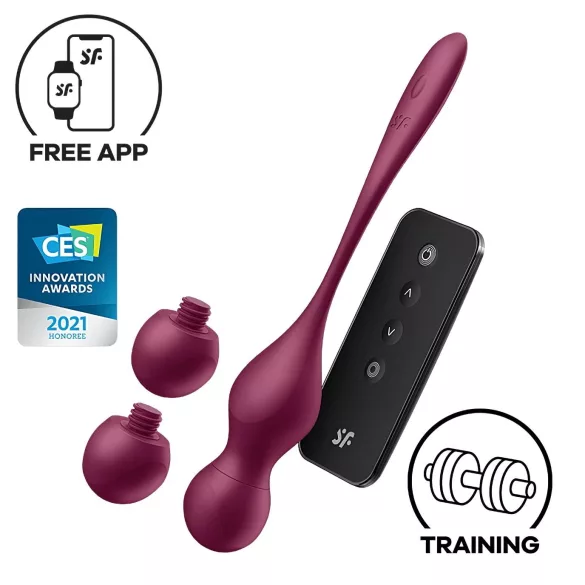 Satisfyer Love Birds Vary - bile vaginale inteligente - variabile - roșu