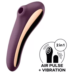   Satisfyer Dual Kiss - 2 în 1, vibrator vaginal și clitoridian (mov)