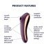 Satisfyer Dual Kiss - 2în1, vibrator pentru vagin și clitoris (mov)