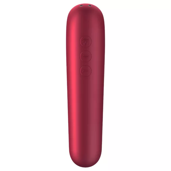 Satisfyer Dual Love - vibrator clitoridian și vaginal inteligent - roșu