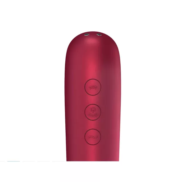 Satisfyer Dual Love - vibrator clitoridian și vaginal inteligent - roșu