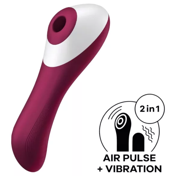 Satisfyer Dual Crush - vibrator vaginal și clitoridian reîncărcabil - roșu