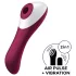 Satisfyer Dual Crush - vibrator vaginal și clitoridian reîncărcabil - roșu