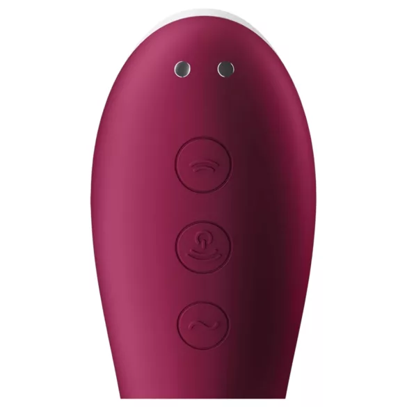 Satisfyer Dual Crush - vibrator vaginal și clitoridian reîncărcabil - roșu