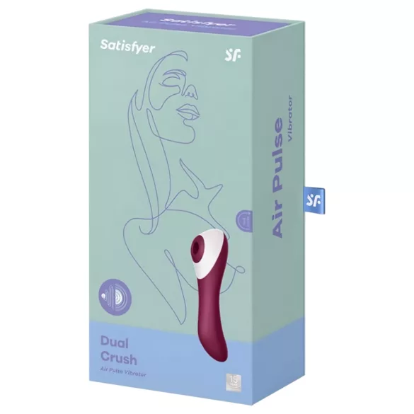 Satisfyer Dual Crush - vibrator vaginal și clitoridian reîncărcabil - roșu