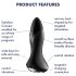 Satisfyer Rotator Plug 1 - vibrator anal cu biluțe (negru)