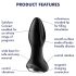 Satisfyer - Dop anal rotativ cu mărgele - vibrator negru