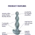 Satisfyer Lolli-Plug 2 - vibrator anal reîncărcabil rezistent la apă - gri