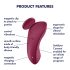 Satisfyer - vibrator tanga inteligent impermeabil - roșu
