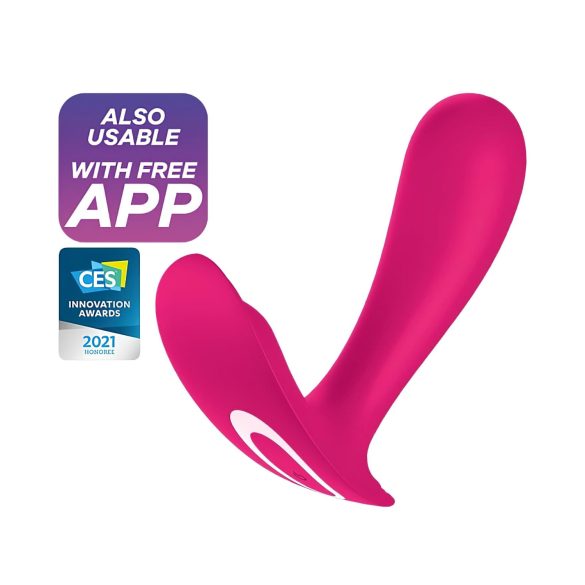 Satisfyer Top Secret - vibrator dublu motor inteligent - roz