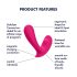 Satisfyer Top Secret - vibrator dublu motor inteligent - roz
