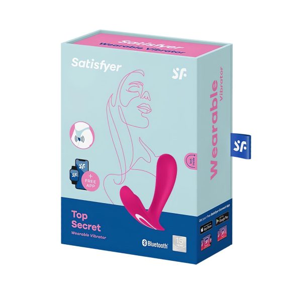Satisfyer Top Secret - vibrator dublu motor inteligent - roz