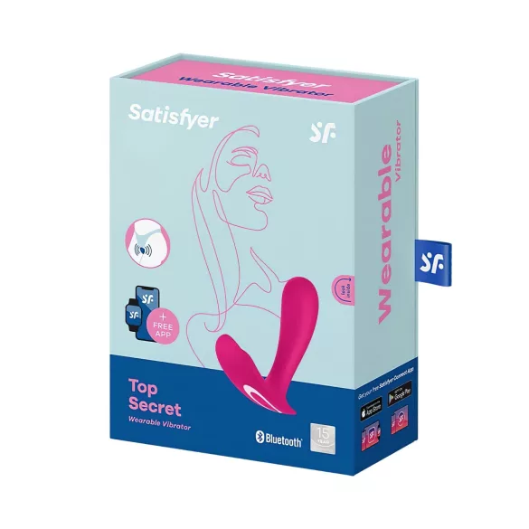 Satisfyer Top Secret - vibrator controlat prin aplicație (roz)