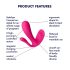 Satisfyer Secret Plus - vibrator inteligent cu 3 brațe (roz)