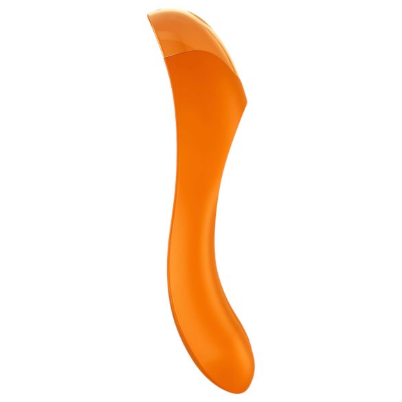 Satisfyer Candy Cane - vibrator dublu, reîncărcabil, waterproof, portocaliu