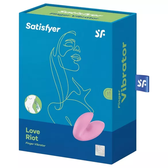 Satisfyer Love Riot - vibrator degetar roz, reîncărcabil, rezistent la apă