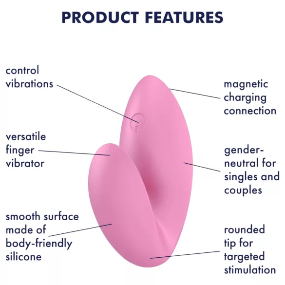 Satisfyer Love Riot - vibrator degetar roz, reîncărcabil, rezistent la apă