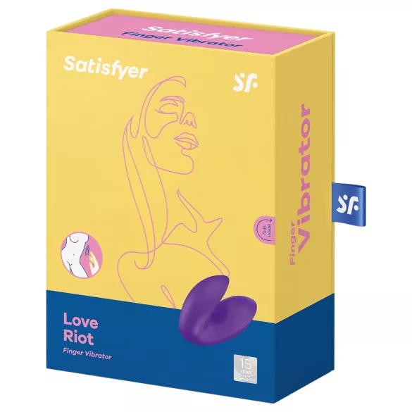 Satisfyer Love Riot - vibrator degetar reîncărcabil impermeabil lila