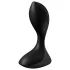 Satisfyer - Vibrator anal reîncărcabil, impermeabil - silicon negru