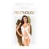 Penthouse - babydoll transparent cu tanga - alb - L/XL