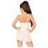 Seducție Casual Penthouse - neglijeu din dantelă și tanga (alb) - L/XL