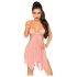 Penthouse - babydoll set erotic cu dantelă și roz - L/XL