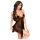 Penthouse - babydoll sexy cu dantelă - negru cu imprimeu floral