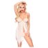 Penthouse - babydoll sexy cu flori - alb - M/L