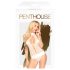 Penthouse - body sexy cu guler la gât - alb